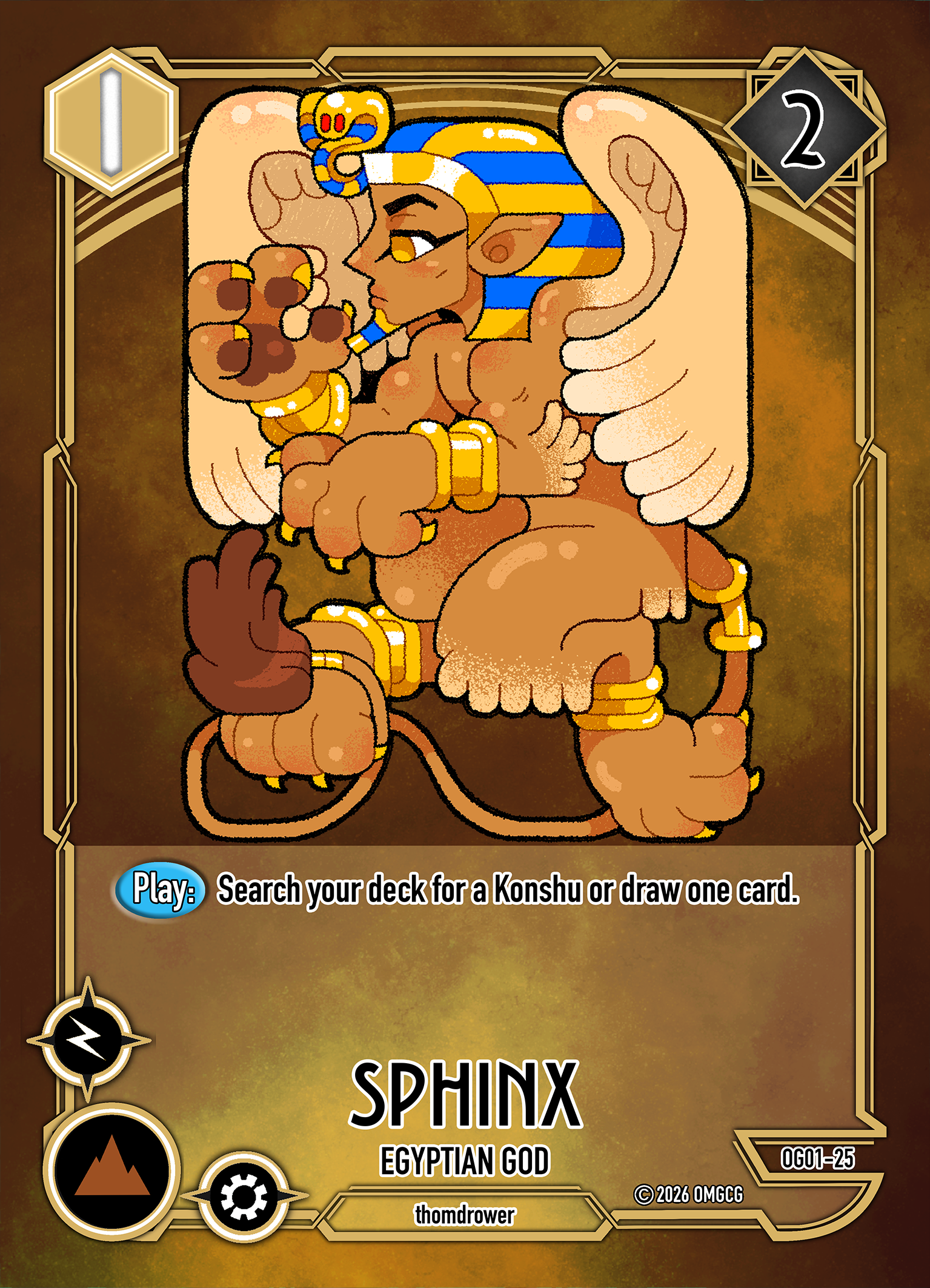 Sphinx, Egyptian God, Level 1