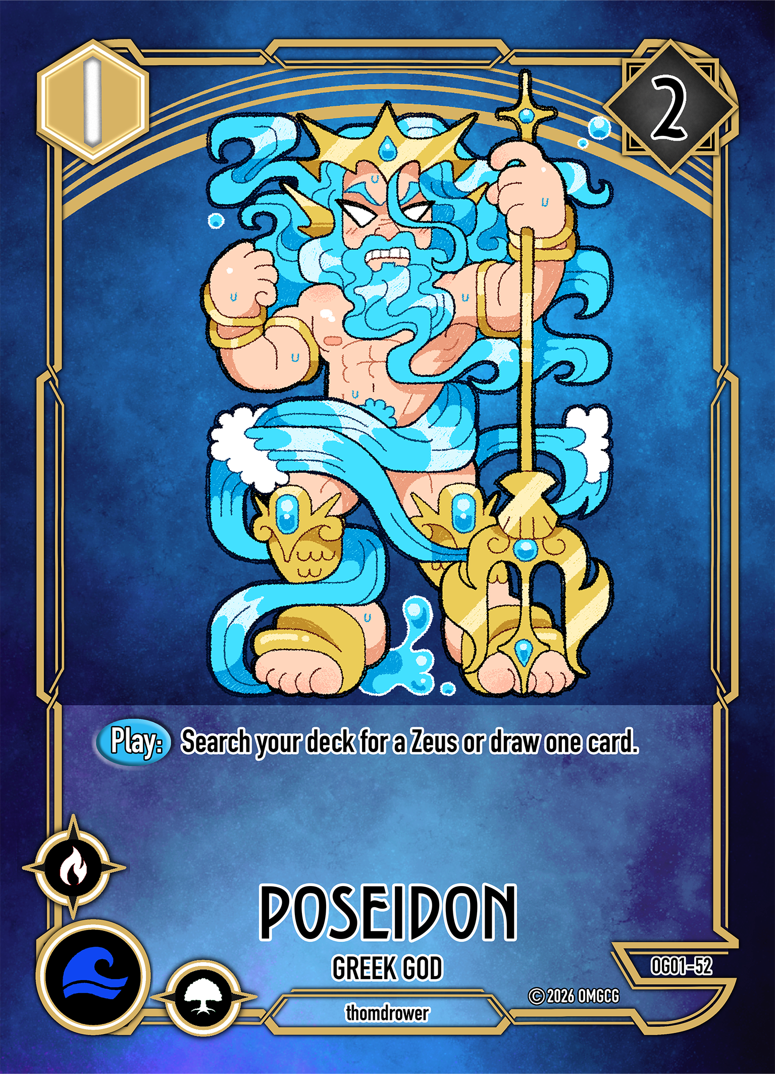 Poseidon, Greek God, Level 1